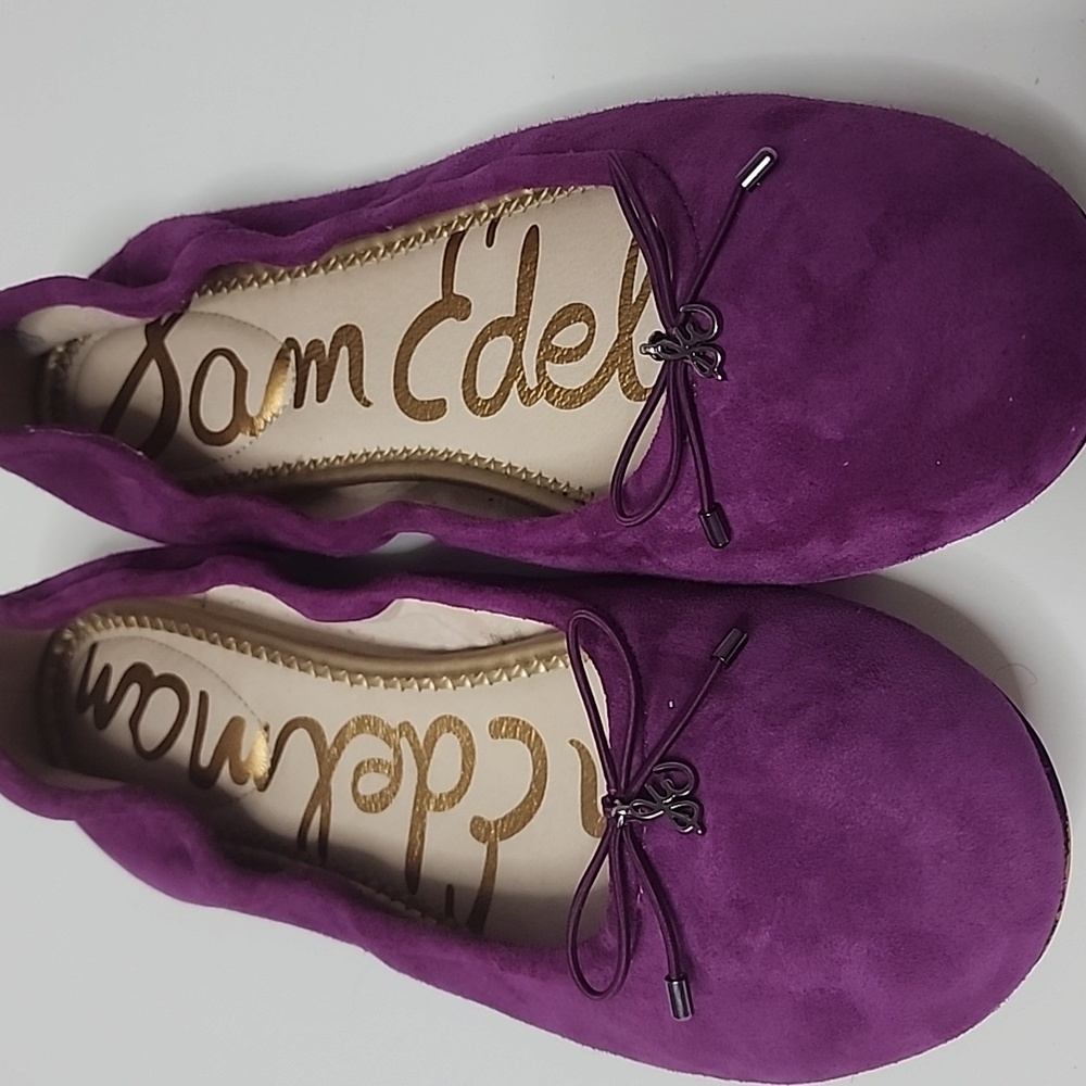 Sam Edelman Vibrant Purple Flats with Bow Sz 11